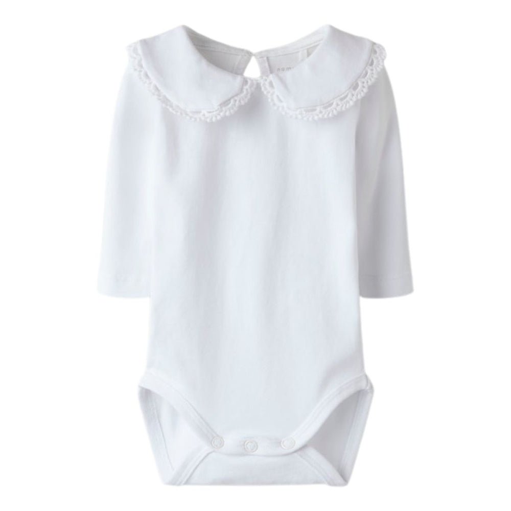 Name It - Body med Krage Felia Bright White - Guttelus.no