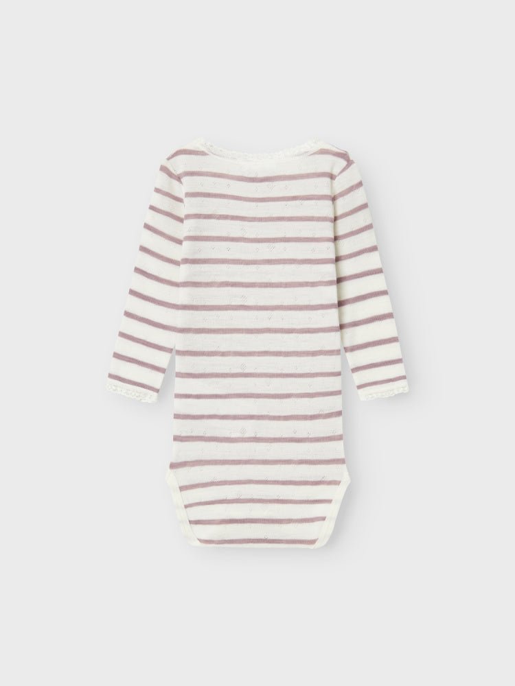 Name It - Body Ull Baby Wang Striper Purple Dove - Guttelus