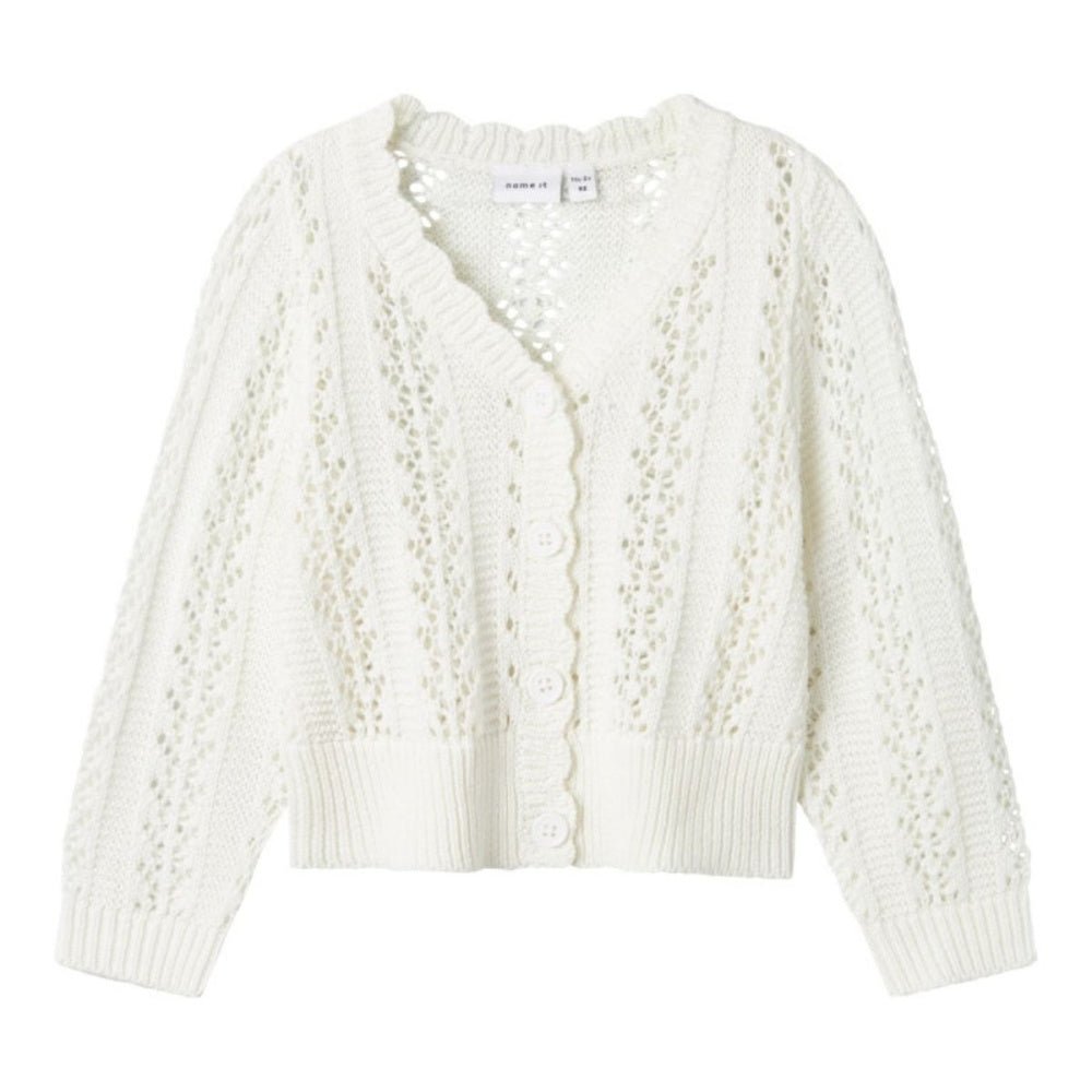 Name It - Cardigan Tana Knit Bright White - Guttelus