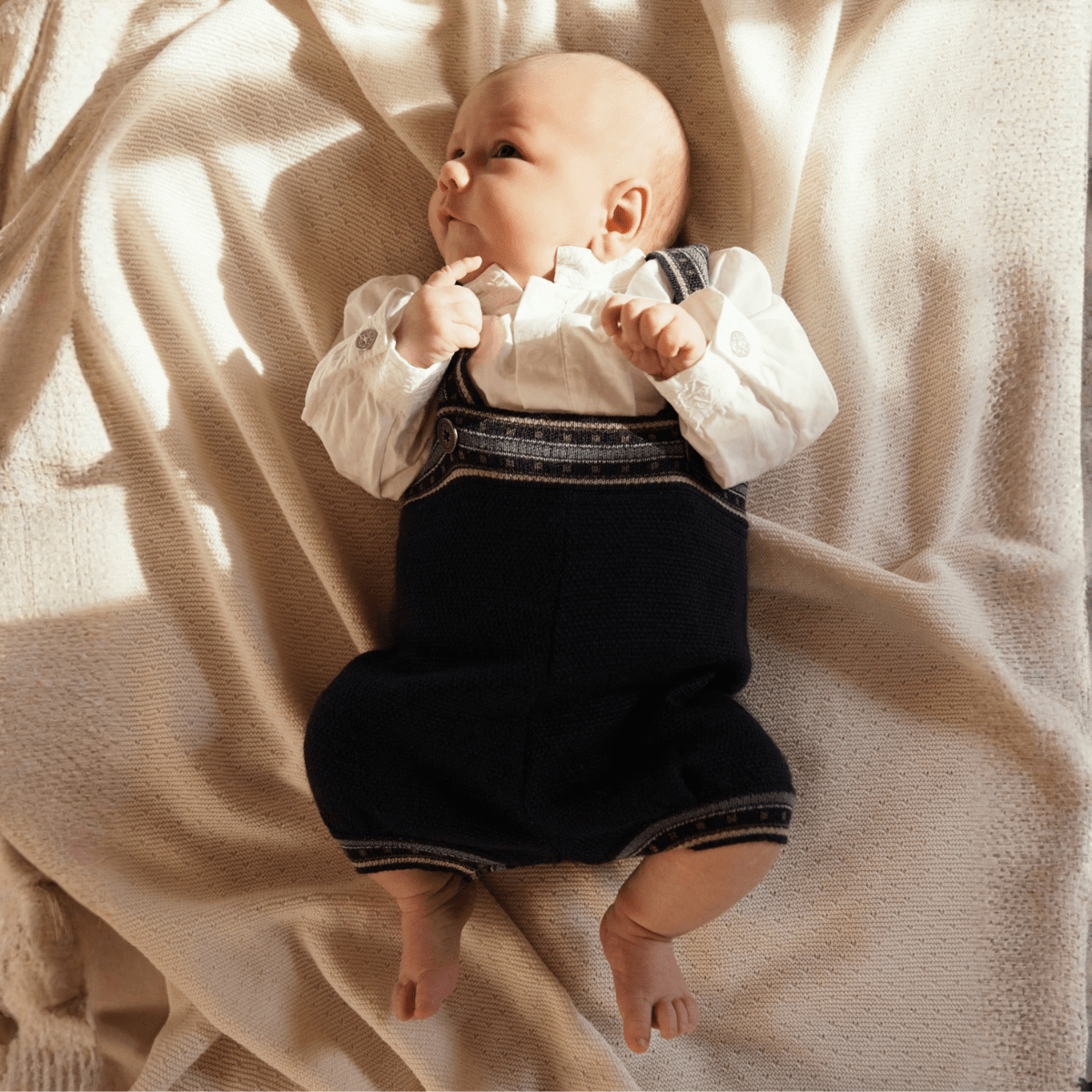 Name It - Festdrakt 2026 til Baby Strikket Selebukse Dark Sapphire - Guttelus.no