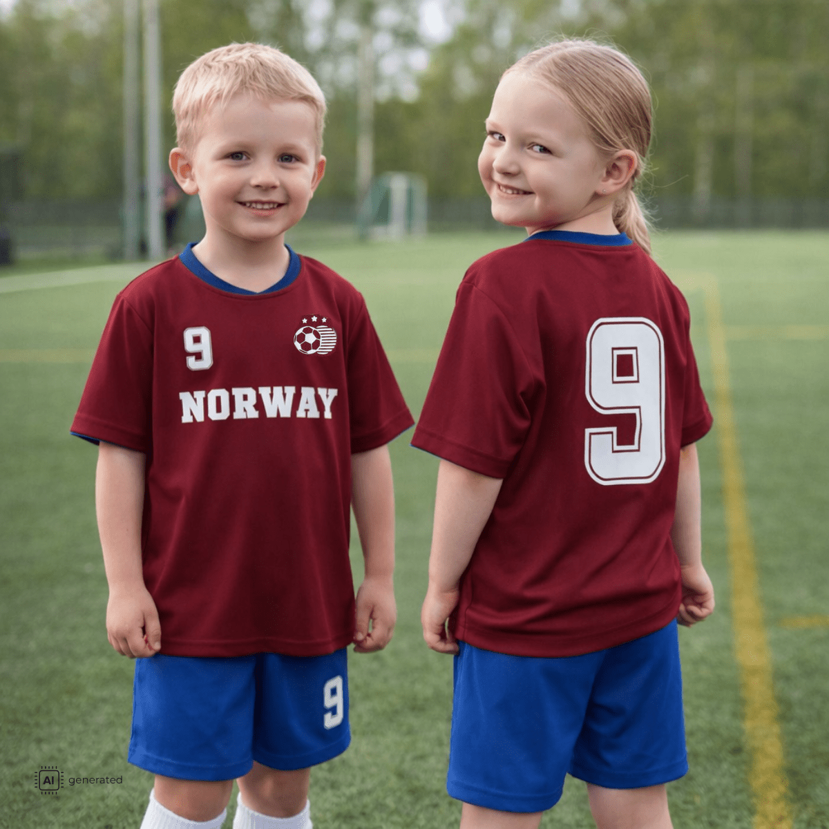 Name It - Fotballdrakt Team Norway Rhubarb - Guttelus.no