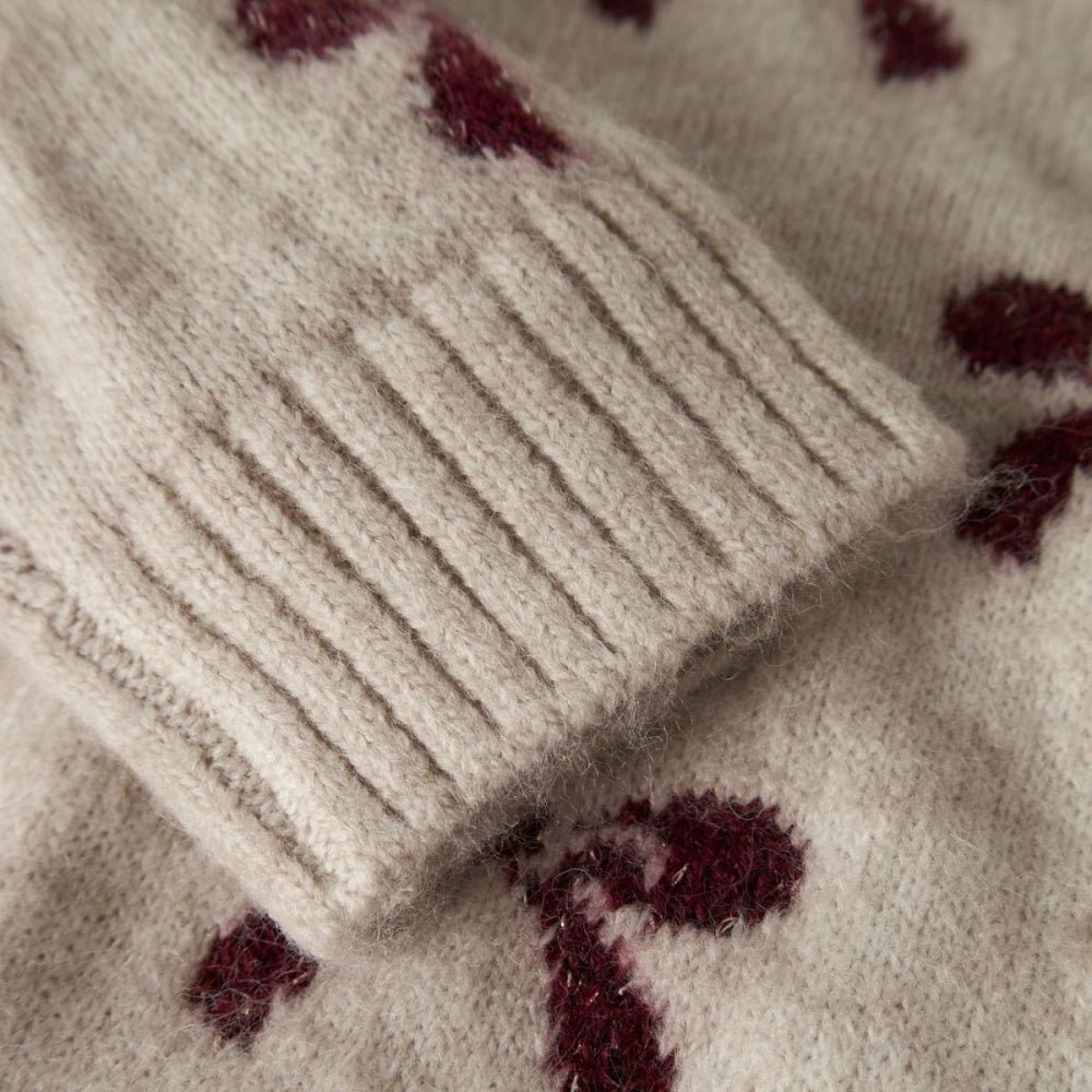 Name It - Genser Knit Senya Bow Cement - Guttelus