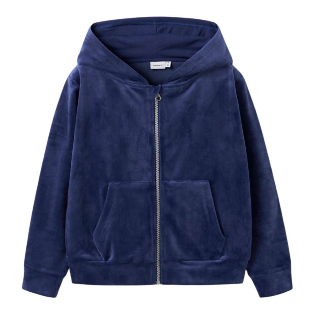 Name It - Hettejakke Velour Nalone Blueprint - Guttelus.no