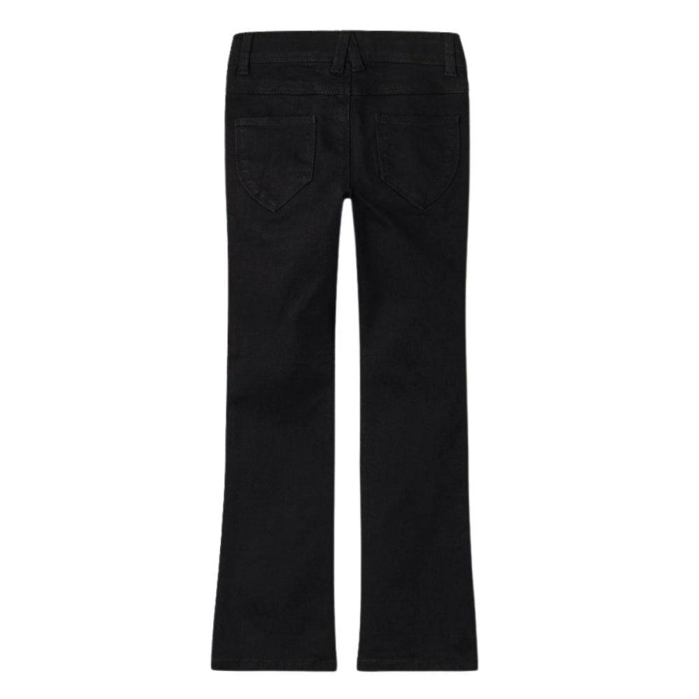Name It - Jeans Bukse Polly Skinny Boot Black Denim - Guttelus