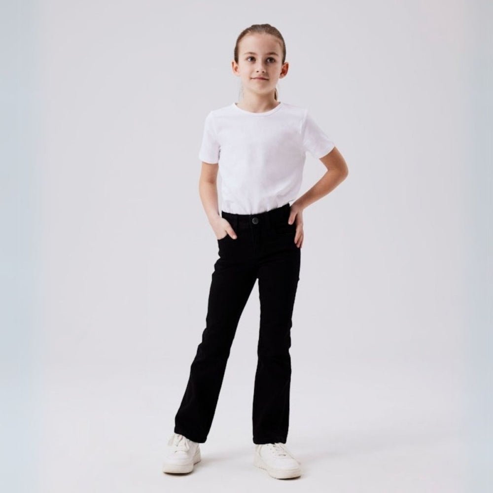 Name It - Jeans Bukse Polly Skinny Boot Black Denim - Guttelus