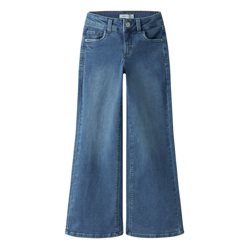 Name It - Jeans Bukse Polly X-Wide Medium Blue Denim - Guttelus