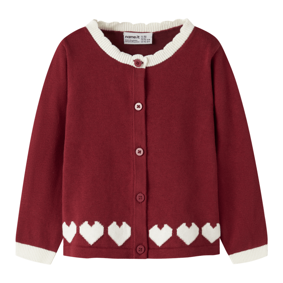 Name It - Julecardigan Fralbos Red Dahlia - Guttelus