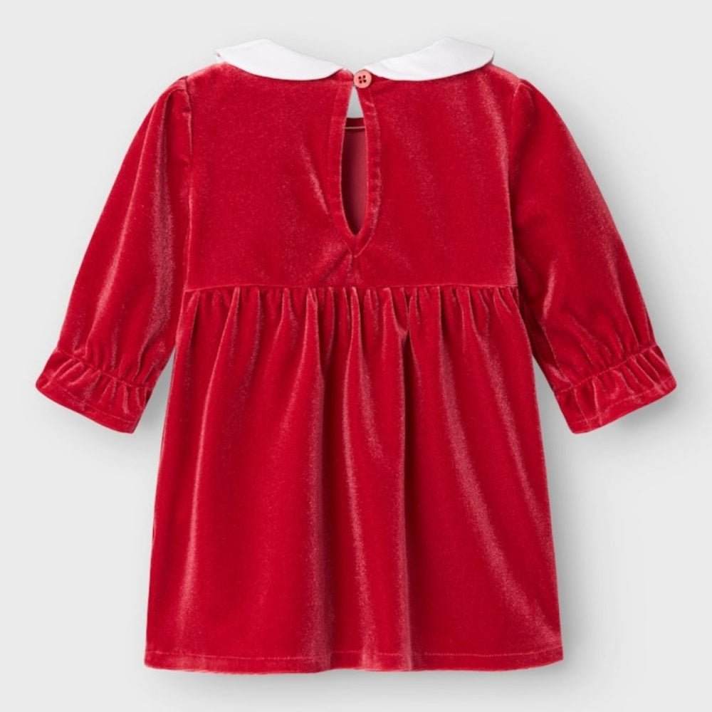 Name It - Julekjole Baby Velour Rinna Jester Red - Guttelus