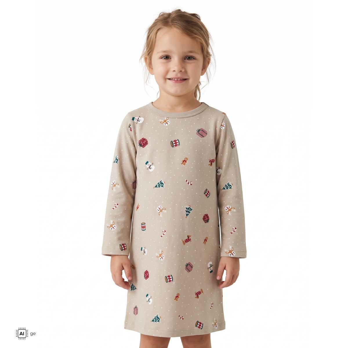 Name It - Julepysj Nattkjole Vismas 2026 Pure Cashmere - Guttelus