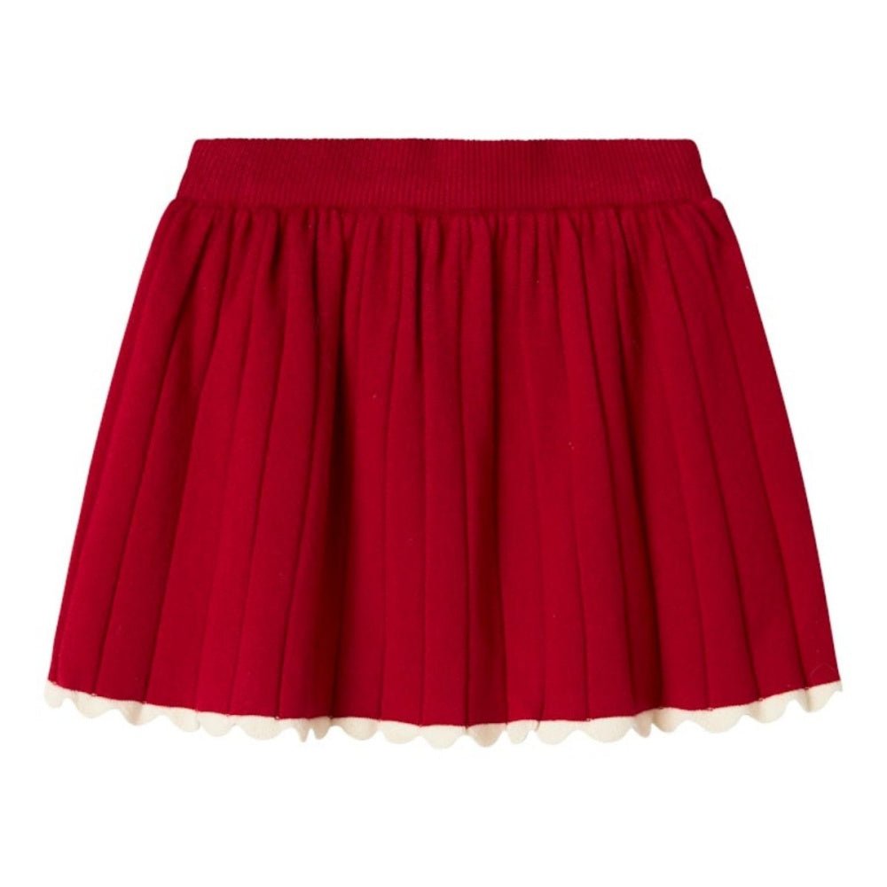Name It - Juleskjørt Knit Ralbo Jester Red - Guttelus.no