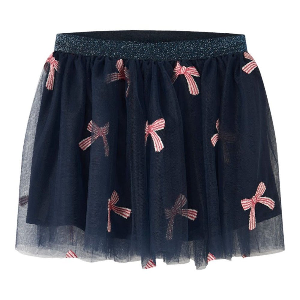 Name It - Juleskjørt Tyll Navy Blazer Christmas Bow - Guttelus.no