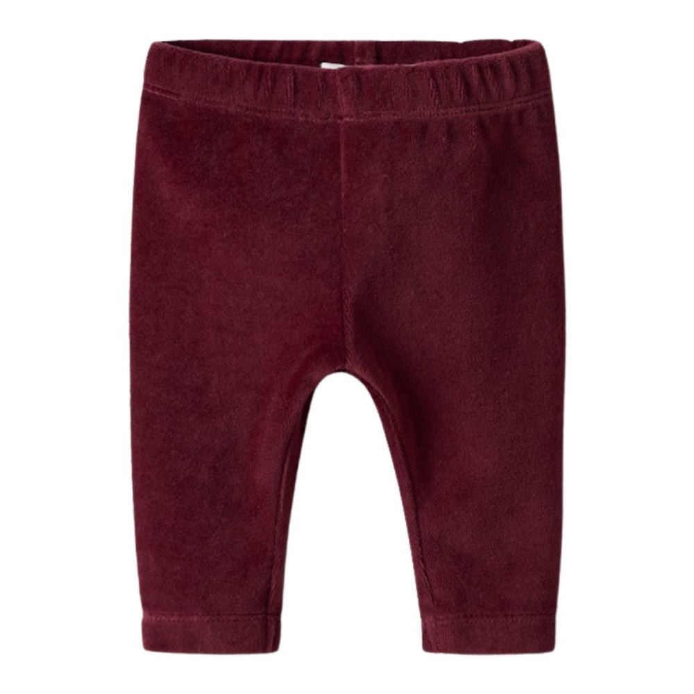 Name It - Leggings Baby Roxy Velour Burgundy - Guttelus