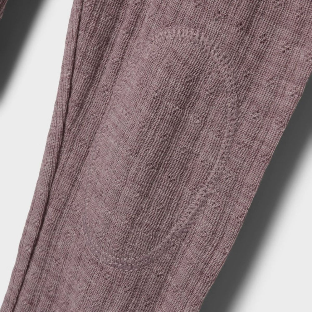 Name It - Leggings i Ull og Silke Jr Rib Wossa Purple Dove - Guttelus