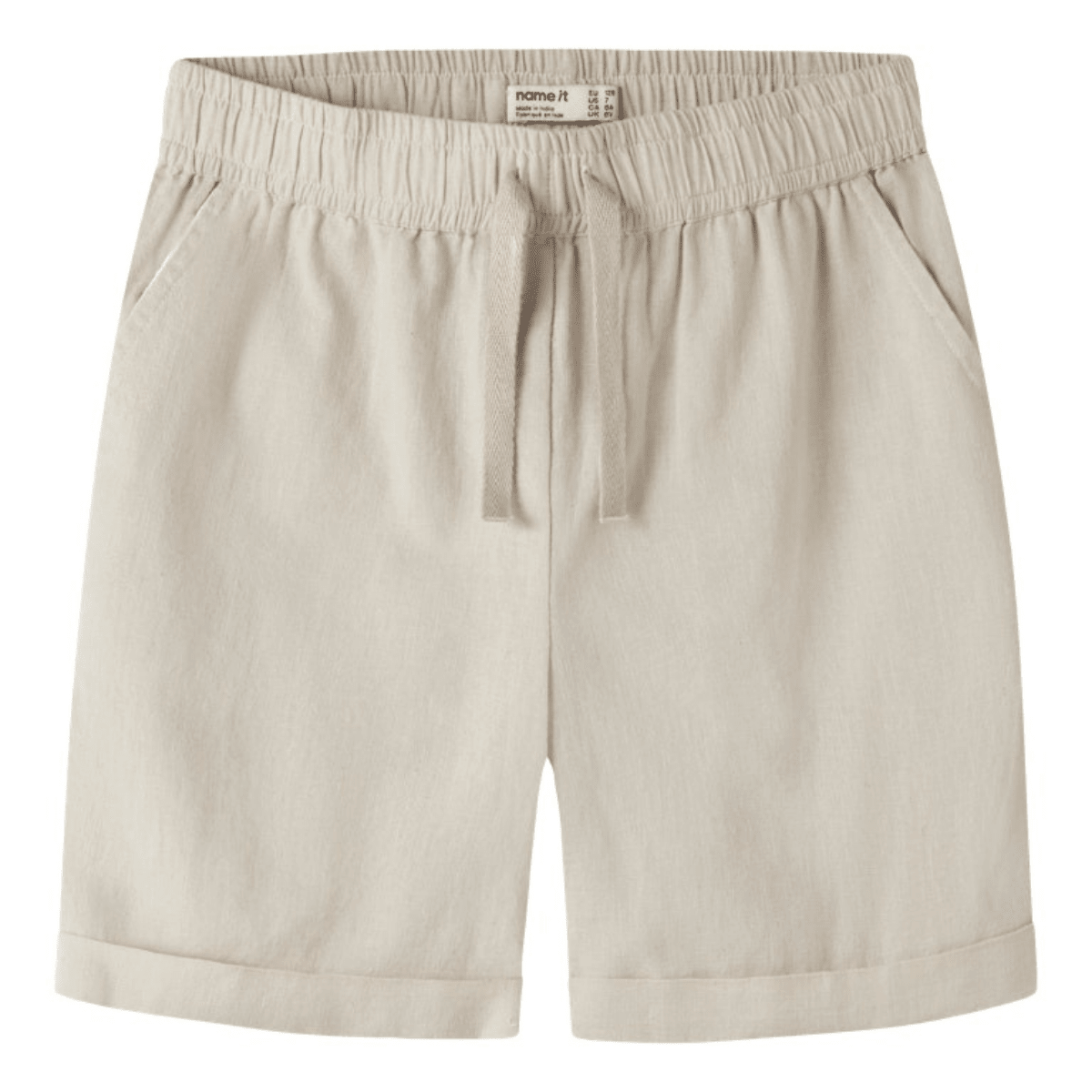 Name It - Linshorts Falinnen Peyote Melange - Guttelus.no