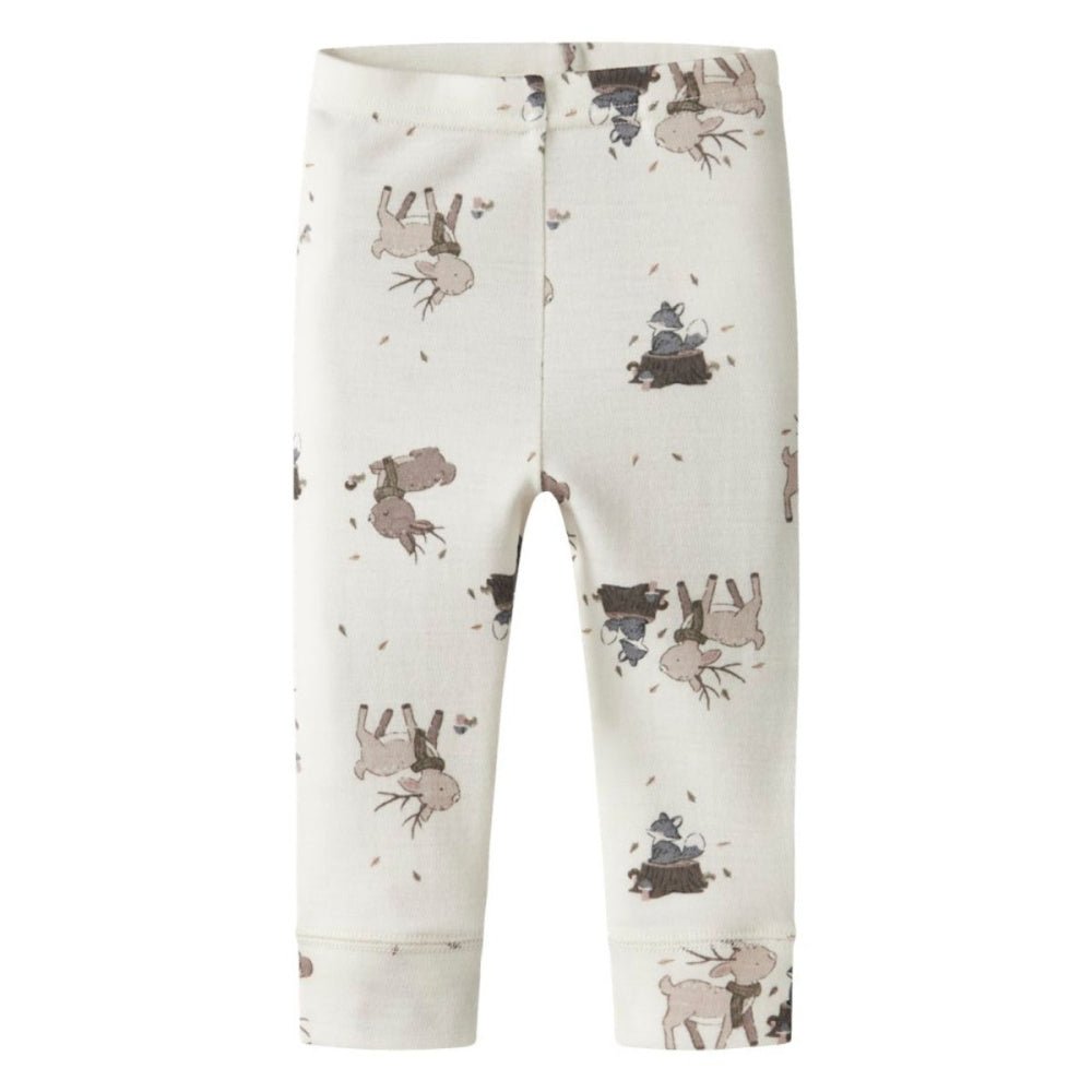 Name It - Longs i Ull Baby Willitus Blue/ Snow White Deer - Guttelus.no