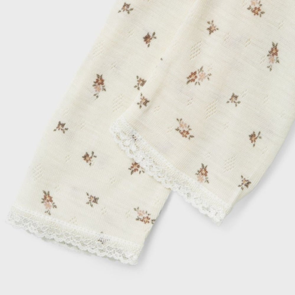Name It - Longs Ull Wang Small Flowers Snow White - Guttelus