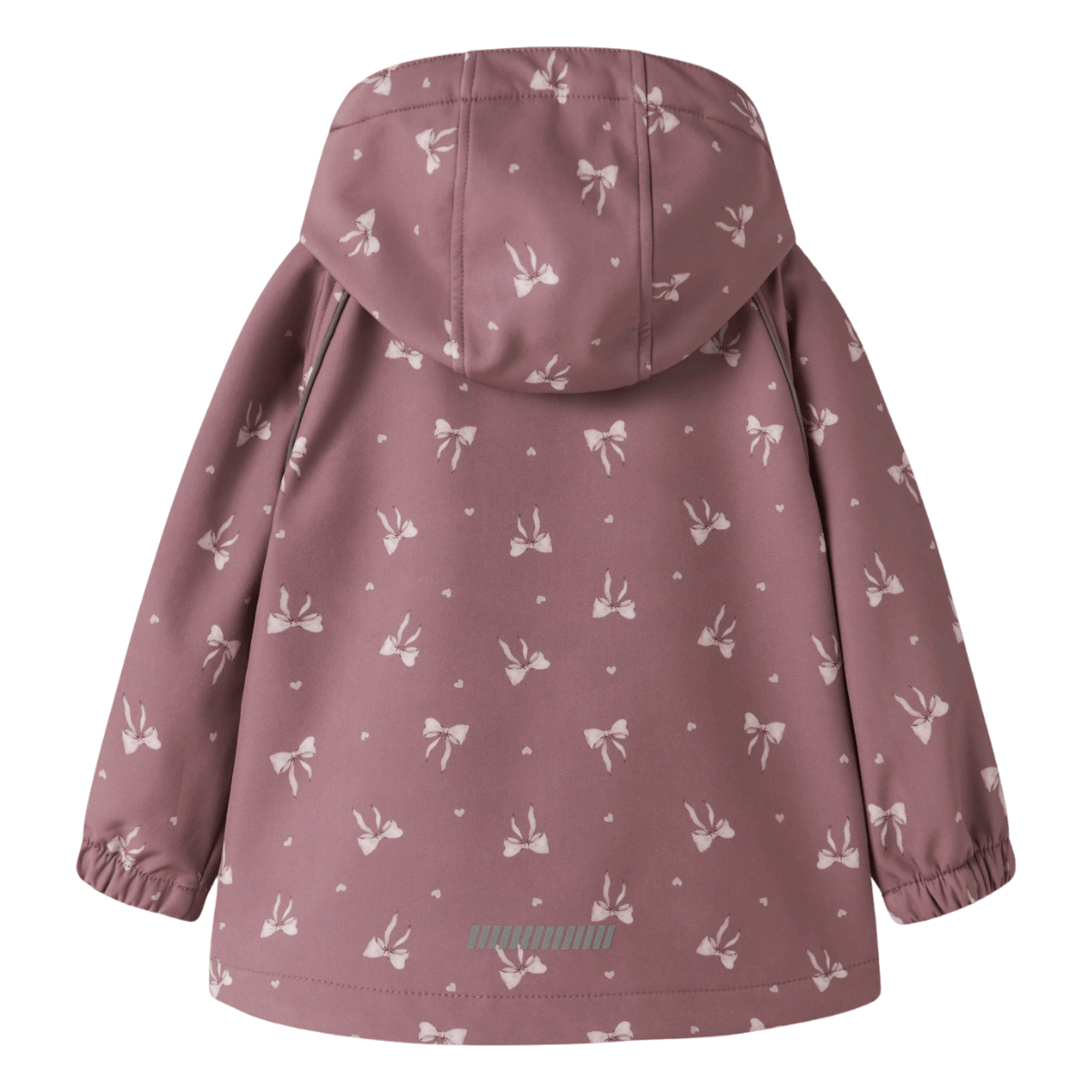 Name It - Softshelljakke Alfa Wistful Mauve Heart Bow - Guttelus.no
