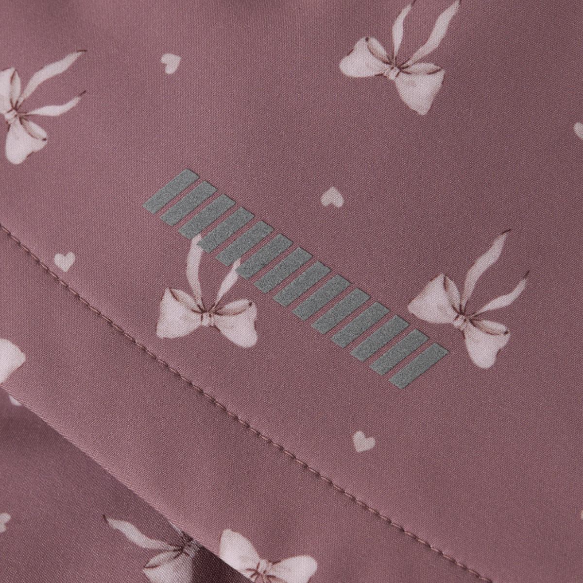 Name It - Softshelljakke Alfa Wistful Mauve Heart Bow - Guttelus.no
