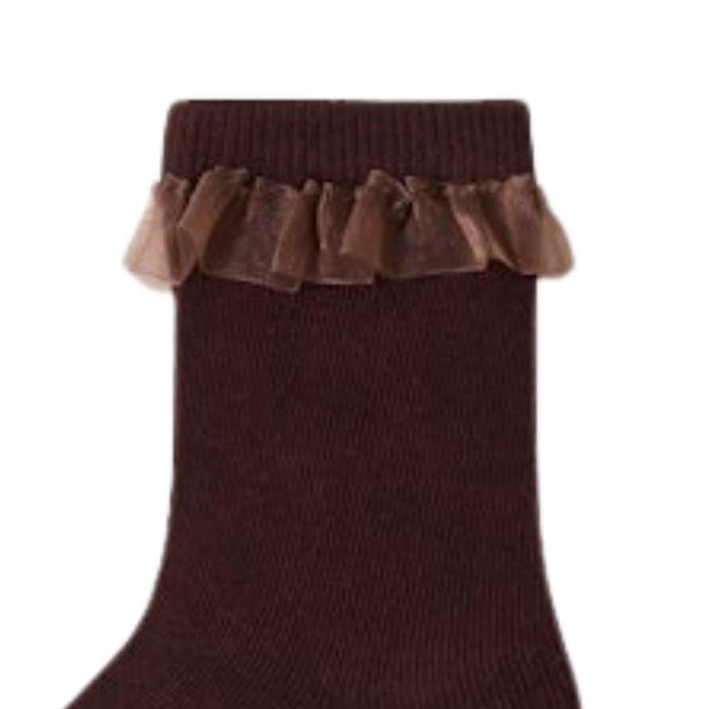 Name It - Sokker 3-pk Flocka Burnished Lilac/ Cloud Dancer/ Seal Brown - Guttelus