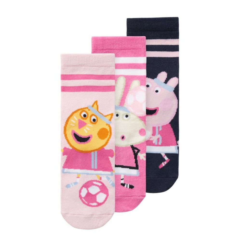 Name It - Sokker 3 PK Peppa Gris Parfait Pink - Guttelus