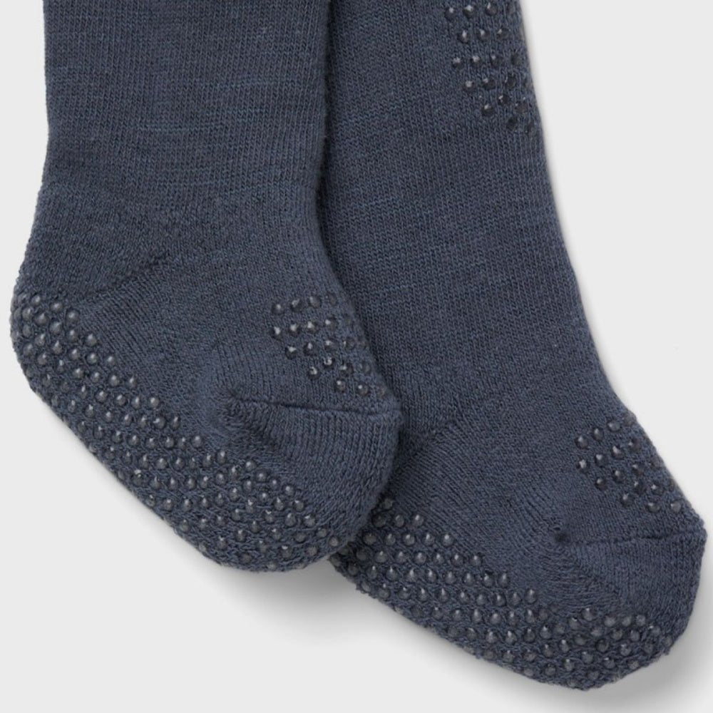 Name It - Strømpebukse Baby Ull/ Bomull Antiskli Wak Ombre Blue - Guttelus.no