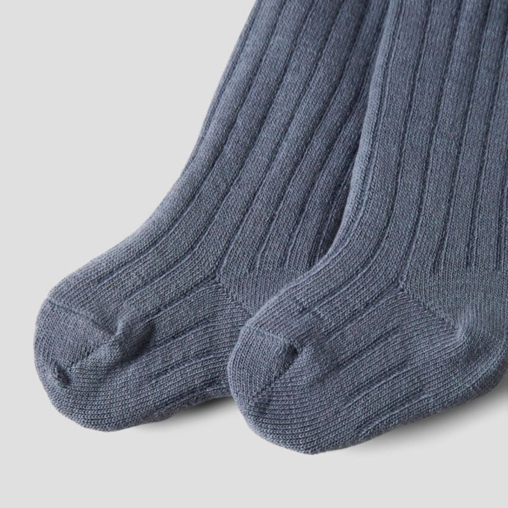 Name It - Strømpebukse Baby Ull/ Bomull Rib Wakma Folkstone Gray - Guttelus.no