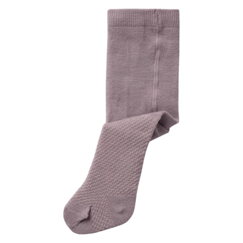 Name It - Strømpebukse i Ull Baby Wakma Structure Purple Dove - Guttelus.no