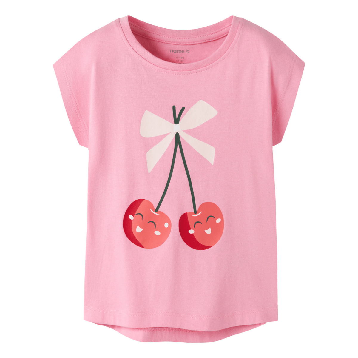 Name It - T-skjorte Vigea Pink Drink Happy Cherries - Guttelus.no