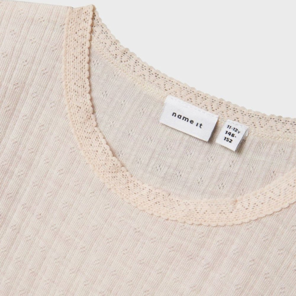 Name It - Trøye i Ull og Silke Jr Rib Wossa Lilac Ash - Guttelus