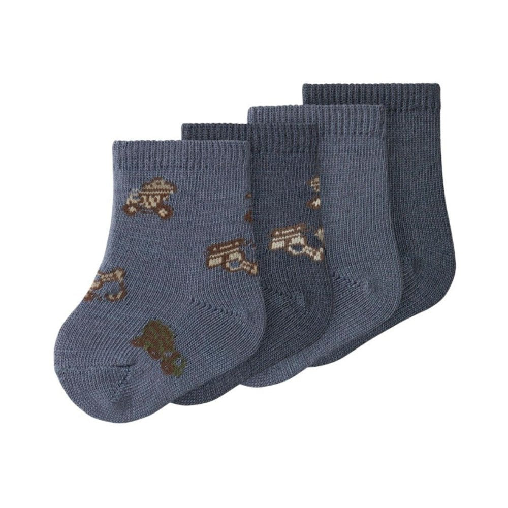Name It - Ullsokker 4-pk Baby Wak Folkstone Gray - Guttelus.no