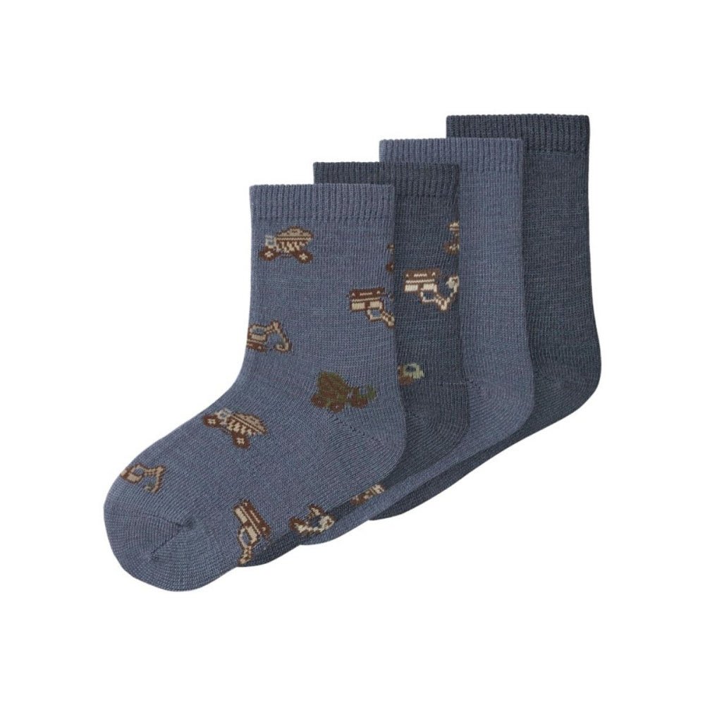 Name It - Ullsokker 4-pk Wak Folkstone Gray - Guttelus.no