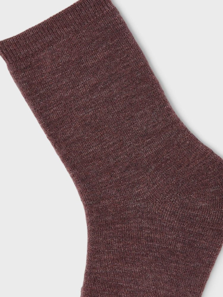 Name It - Ullsokker Deep Mahogany - Guttelus.no