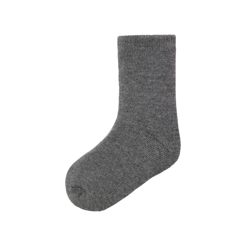 Name It - Ullsokker Waksi Terry Dark Grey Melange - Guttelus.no