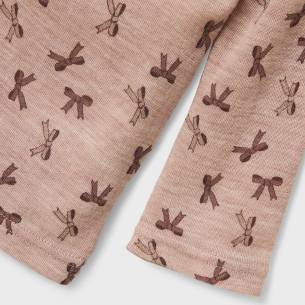 Name It - Ulltrøye Wang Rib Bows Shadow Gray - Guttelus