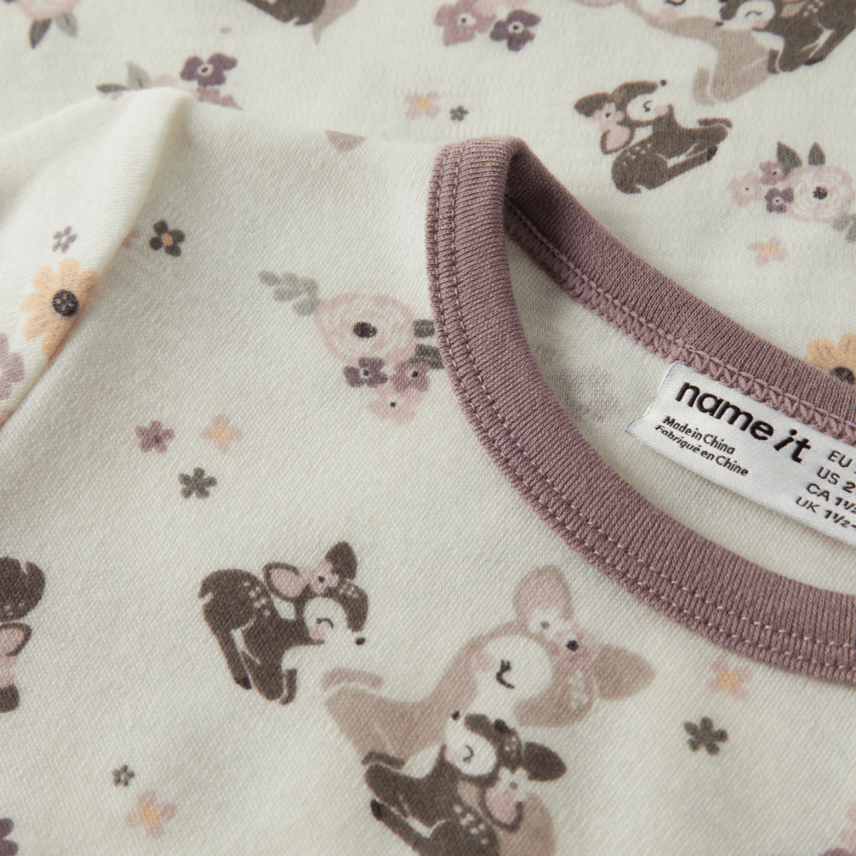 Name It - Ulltrøye Willit Snow White Bambi + Flower - Guttelus