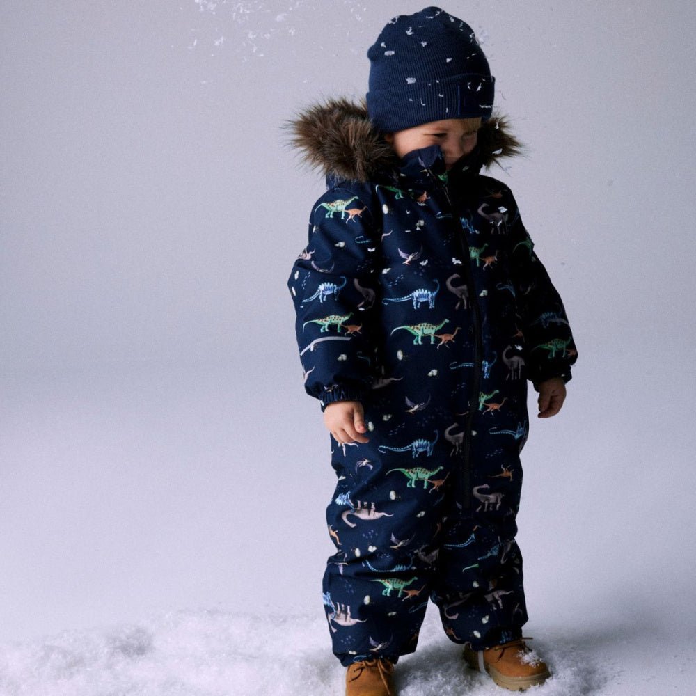 Name It - Vinterdress Snow10 Dark Sapphire Dinosaur - Guttelus.no