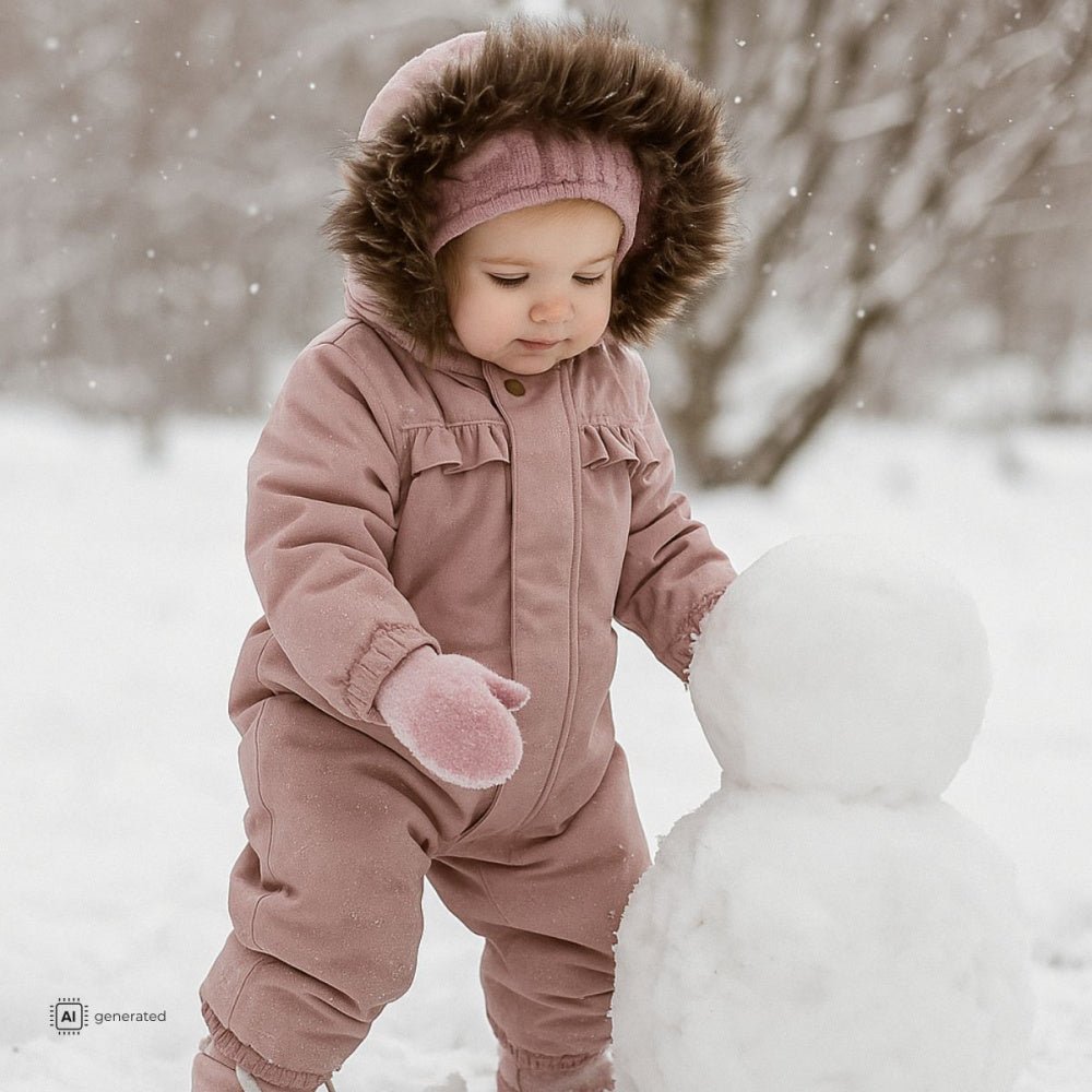 Name It - Vinterdress Snow10 Woodrose Glitter - Guttelus.no