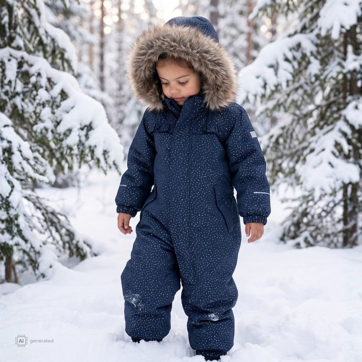 Name It - Vinterdress Snow10 Dark Sapphire Glitter