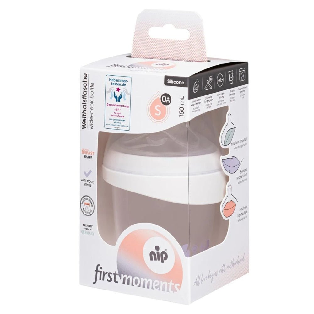 Nip- Tåteflaske First Moments 150 ml - Guttelus.no