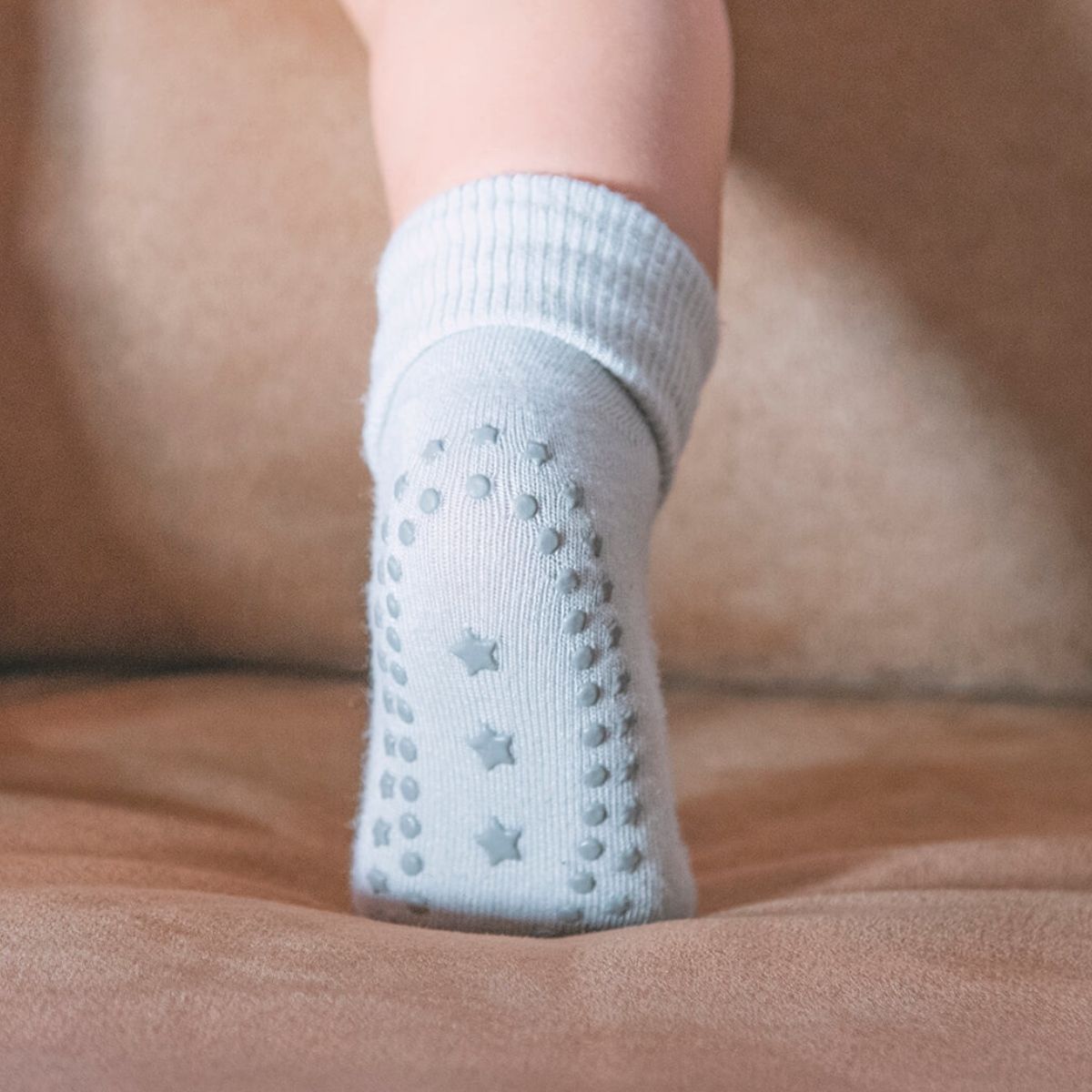 Nordic Kids - Sokker Bambus 2pk Anti-Skli Blå/ Grå - Guttelus