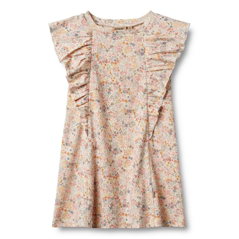 Wheat - Kjole Ruffle Shirley Bright Flowers