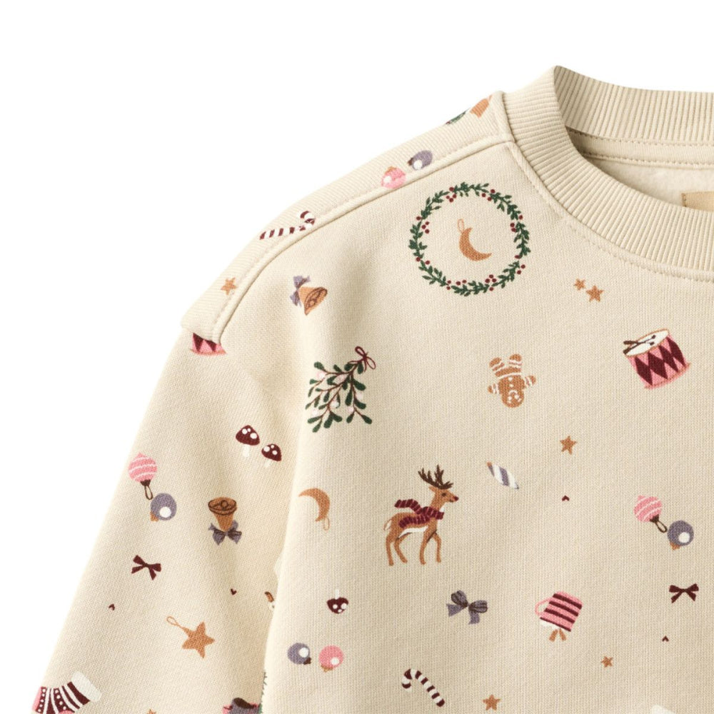 Wheat - Julegenser Sweat Elliot Offwhite Holiday