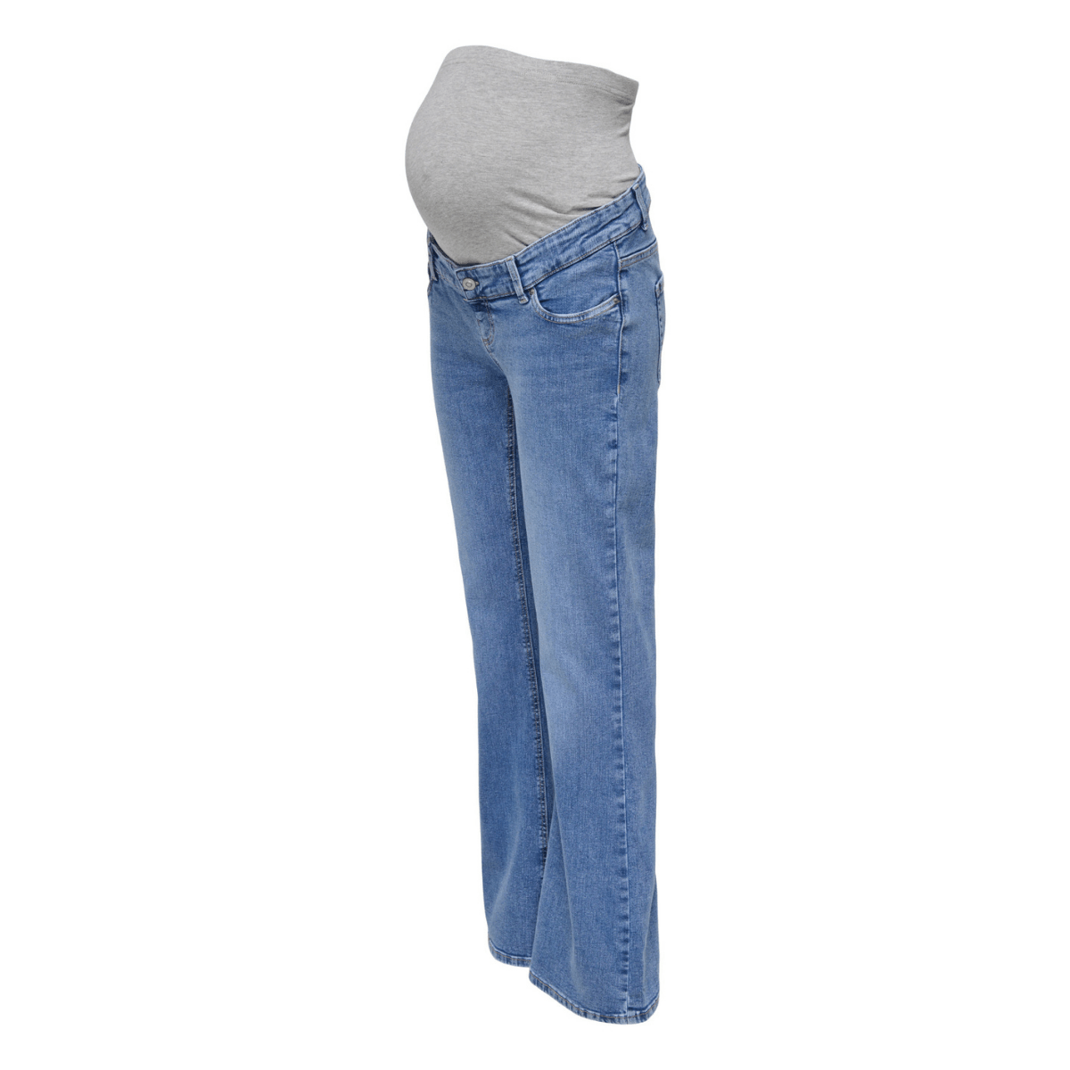 ONLY Maternity - Jeans Blush Flared Light Blue Denim - Guttelus.no