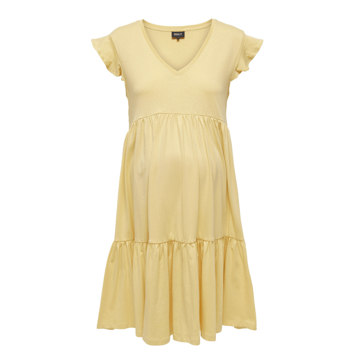 ONLY Maternity - Kjole Mamma May Life Frill Straw - Guttelus.no