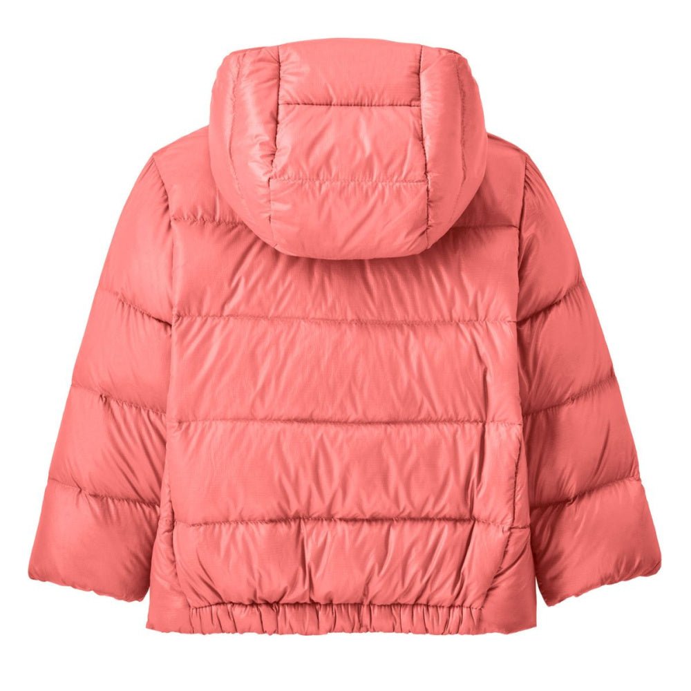 Patagonia - Baby Hi-Loft Down Sweater Hoody Sparkle Pink - Guttelus.no