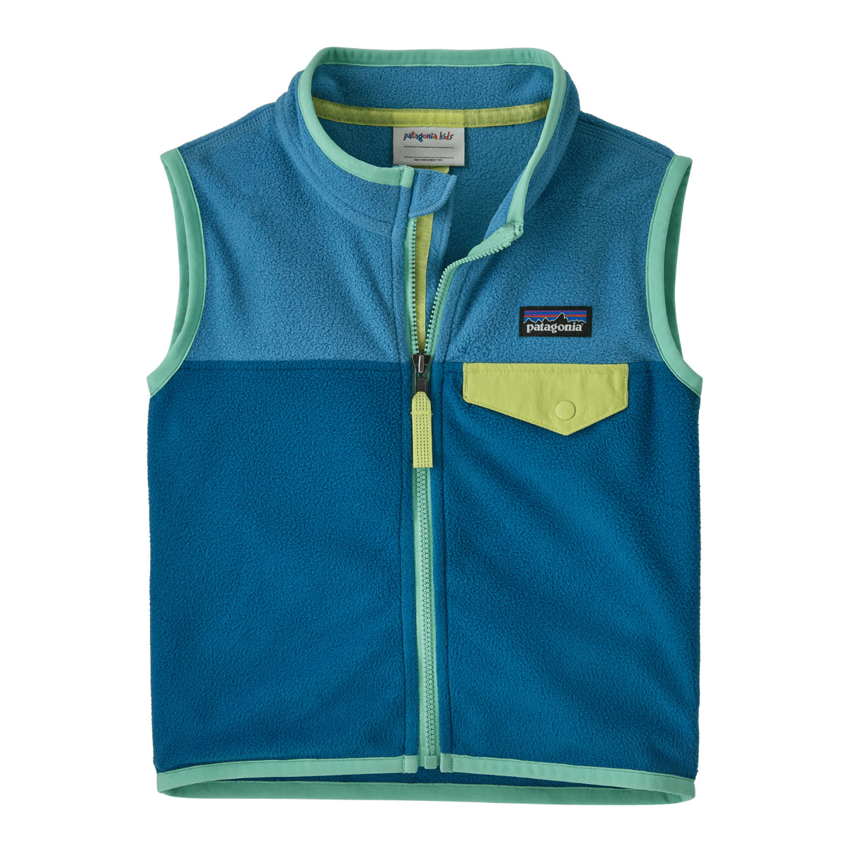 Patagonia - Fleecevest Micro D Snap-T Aquatic Blue - Guttelus.no