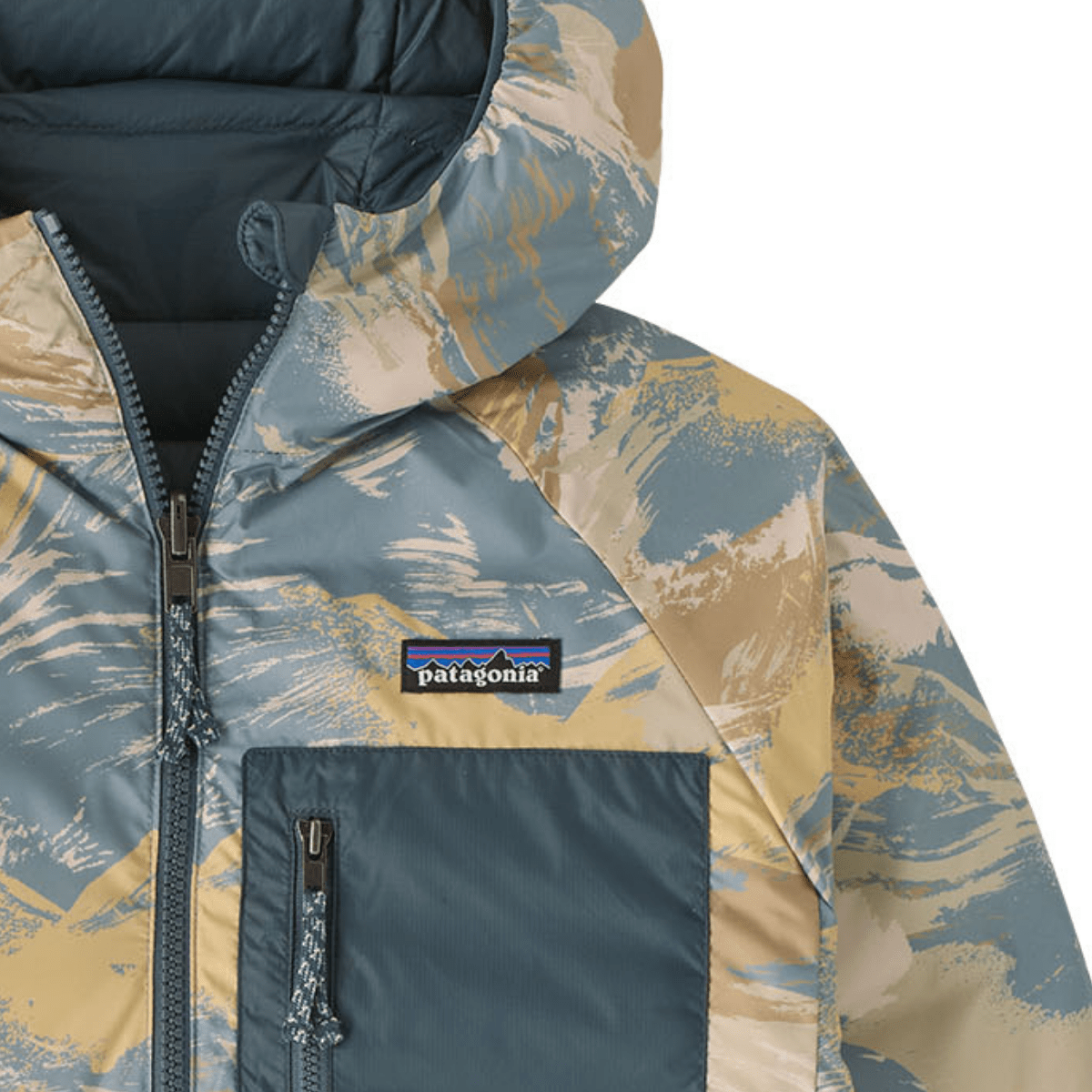 Patagonia - Kids Reversible Down Sweater Hoody Summit Blue - Guttelus