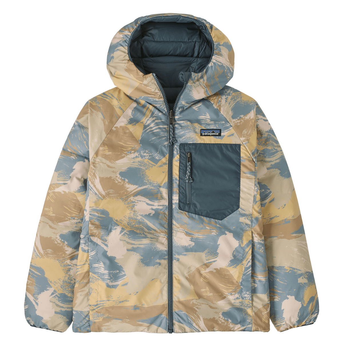Patagonia - Kids Reversible Down Sweater Hoody Summit Blue - Guttelus