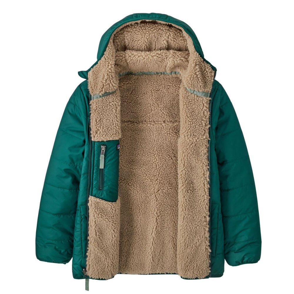 Patagonia - Kids Reversible Ready Freddy Hoody Cascade Green - Guttelus.no