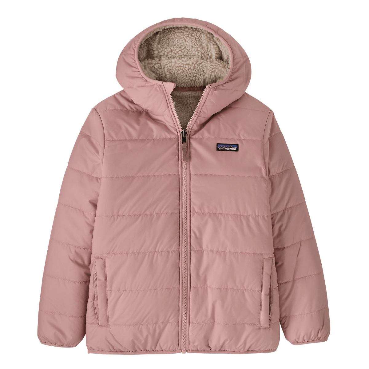 Patagonia - Kids Reversible Ready Freddy Hoody Fuzzy Mauve - Guttelus